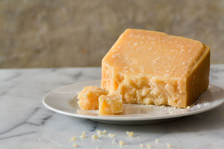 parmesan cheese on a marble countertop